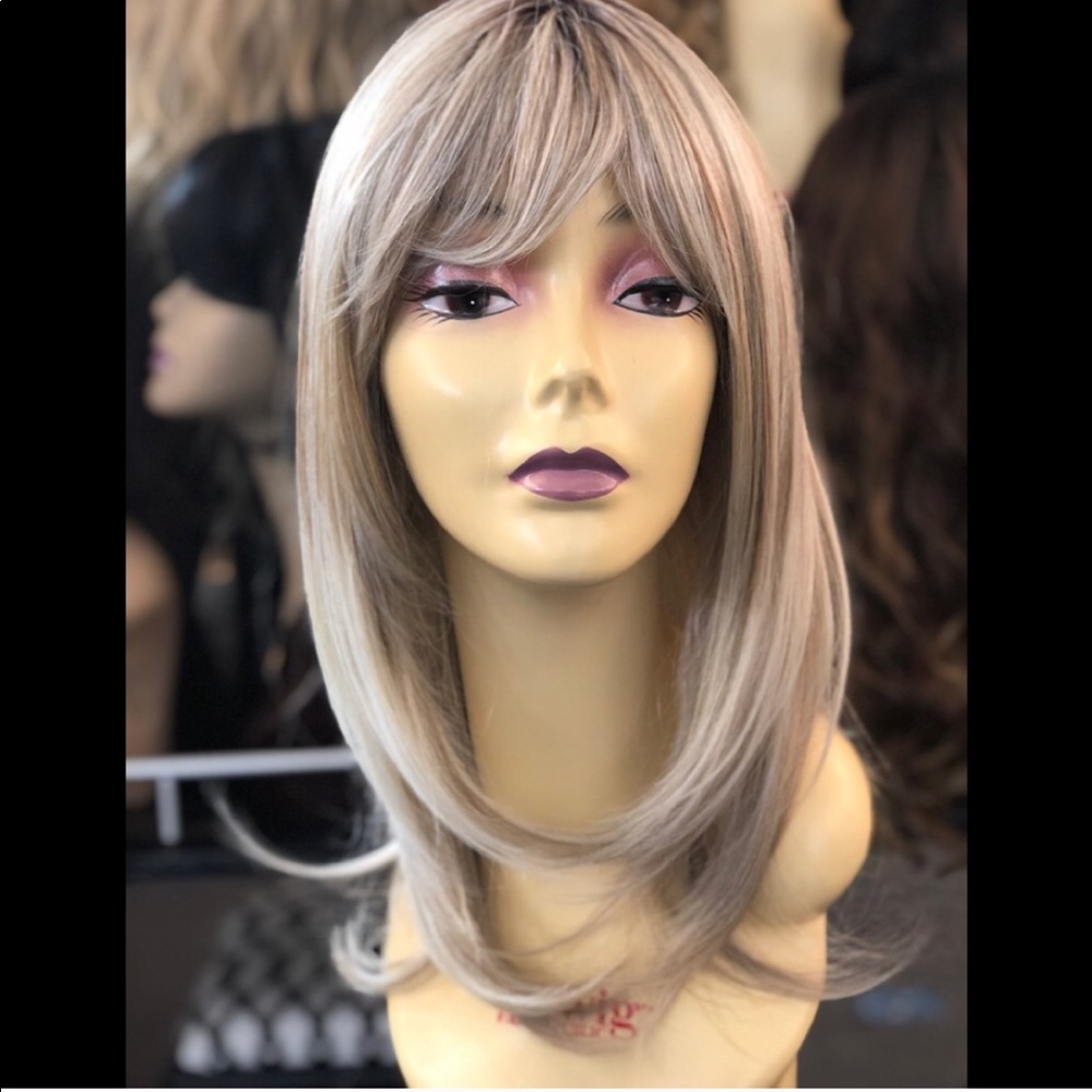 Ash blonde Bangs HairuWear Wig 2020